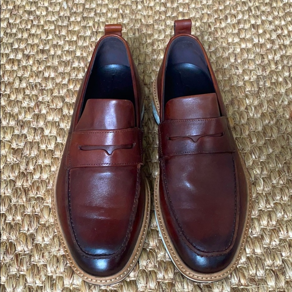 Ecco ST1 slip on leather shoes